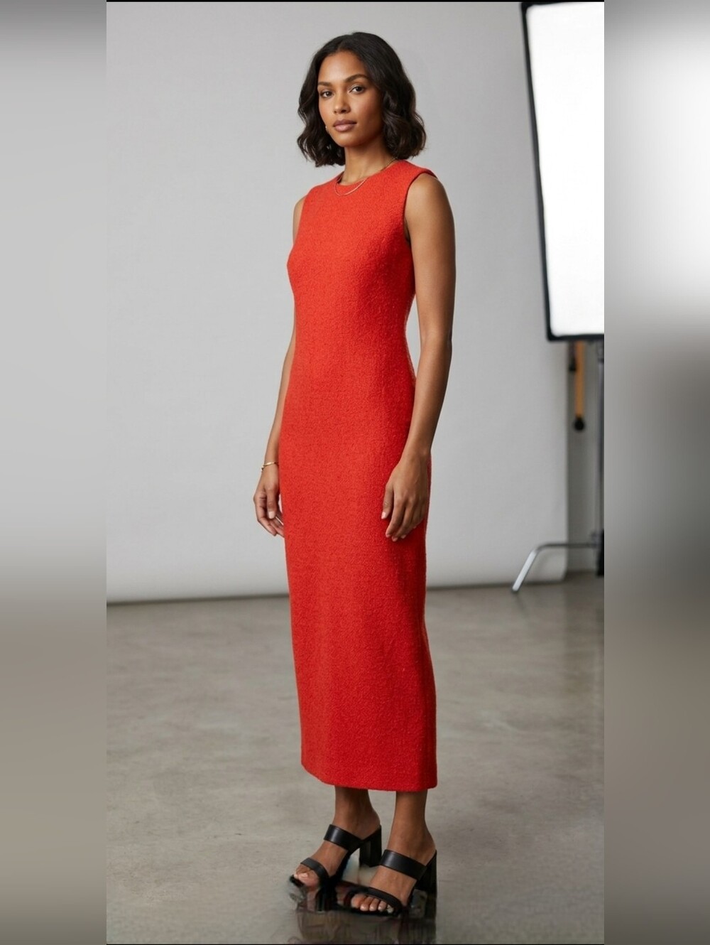 94. NWOT - ZARA Elegant Red Sleeveless Dress